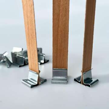 Durable Phinicco 200 PCS Wick Clips for Candle Making