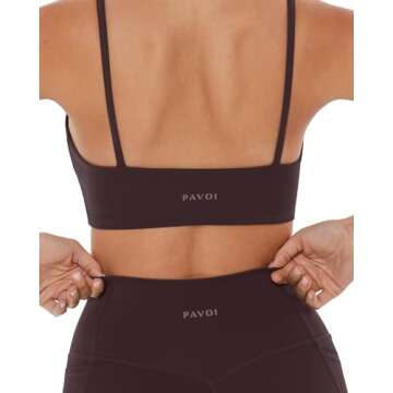 PAVOI ACTIVE HiPerform Collection | Women's Performance Corset Seam Lifting Medium Support Moisture-Wicking Sports Bra | Small, Cocoa