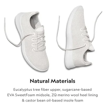 Allbirds Men’s Tree Runners Everyday Sneakers, Machine Washable Shoe Made with Natural Materials - Kaikoura White (White Sole) - 14 Medium