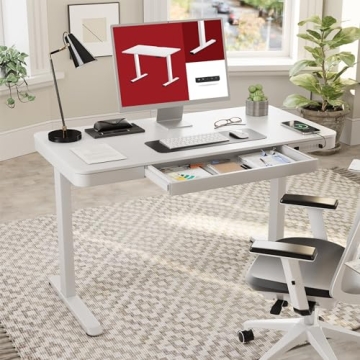 SANODESK Electric Height Adjustable Desk with Drawer