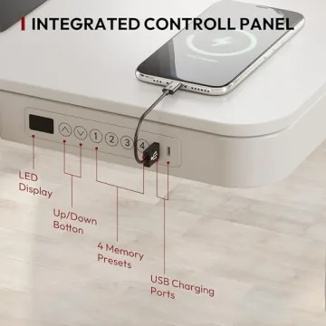 SANODESK Electric Height Adjustable Desk with Drawer