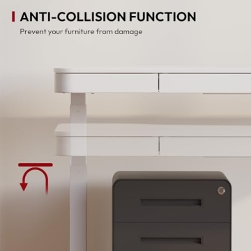 SANODESK Electric Height Adjustable Desk with Drawer