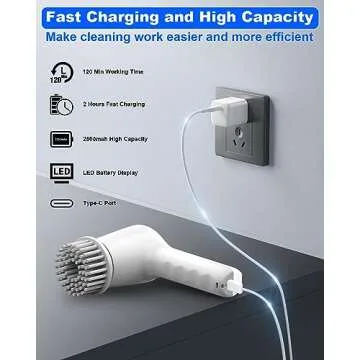 GANICECOOL Electric Spin Scrubber, Cordless Electric Shower Scrubber with 4 Replaceable Shower Cleaning Brush Heads Rechargeable for Cleaning Tub,Tile,Floor, Sink, Window, Stove (Gray)