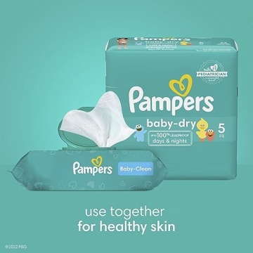 Pampers Baby Dry Diapers - Size 1, 120 Count for Baby Comfort