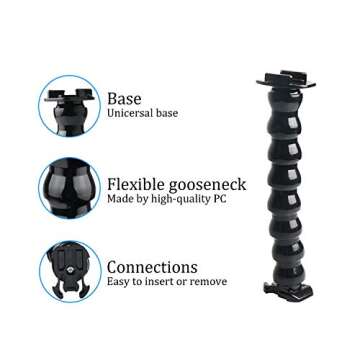 Topmener Jaws Flex Clamp Mount with Adjustable Gooseneck