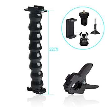 Topmener Jaws Flex Clamp Mount with Adjustable Gooseneck