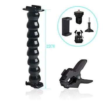 Topmener Jaws Flex Clamp Mount with Adjustable Gooseneck