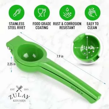 Zulay Metal Lime Squeezer - Easy Citrus Juicer for All