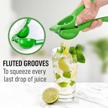 Zulay Metal Lime Squeezer - Easy Citrus Juicer for All