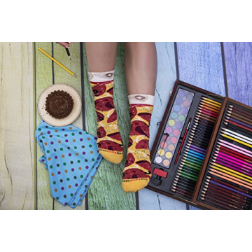 Pizza Box Socks - Rainbow Cotton Socks for All Ages