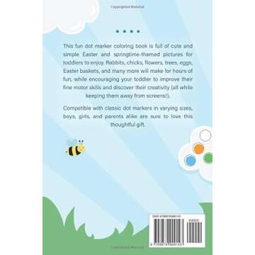 Easter Basket Stuffers Dot Marker Coloring Book: Easy Toddler Gift Activity Book for Kids Ages 2-4 With Rabbits, Easter Eggs, Flowers, and More (Easter Gift Ideas for Boys and Girls)
