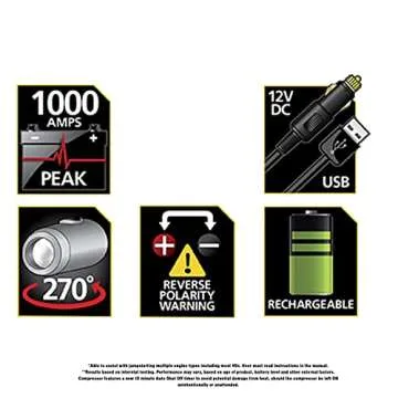 STANLEY J509 1000 Peak Amp Portable Jump Starter with USB