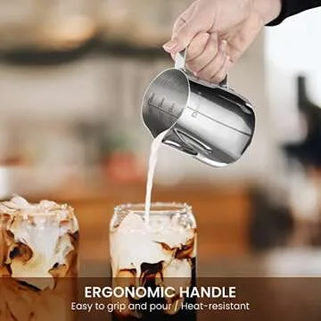 Dailyart 12OZ Milk Frothing Pitcher - Perfect for Latte Art