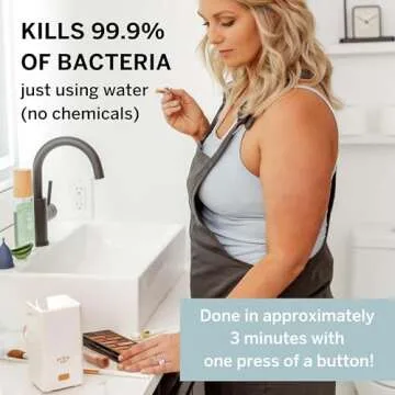 Pixie Menstrual Cup Sterilizer - Ranked 1 for The Best Steamer - Kills 99.9% of Germs with Cleaner Steam - Wash Your Period Cup or Disc in 3 Minutes! - Automatic Timing Shut-Off Switch