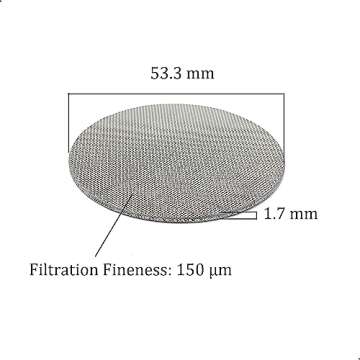 2 Pack 53.3mm Espresso Puck Screen, Reusable 1.7mm Thickness 150μm Coffee Filter Mesh Plate for Esp...