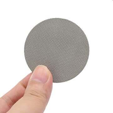 2 Pack 53.3mm Espresso Puck Screen, Reusable 1.7mm Thickness 150μm Coffee Filter Mesh Plate for Espresso Portafilter Filter Basket (53.3mm,150μm)