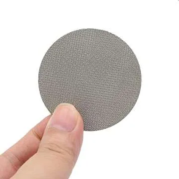 2 Pack 53.3mm Espresso Puck Screen, Reusable 1.7mm Thickness 150μm Coffee Filter Mesh Plate for Espresso Portafilter Filter Basket (53.3mm,150μm)