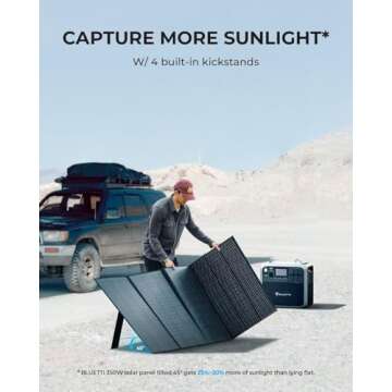BLUETTI 350W Solar Panel for Portable Power Station AC70 AC180 AC240 AC200L Elite 200 V2 AC300&B300K AC500&B300K, Foldable Solar Charger for RV, Camping, Power Outage