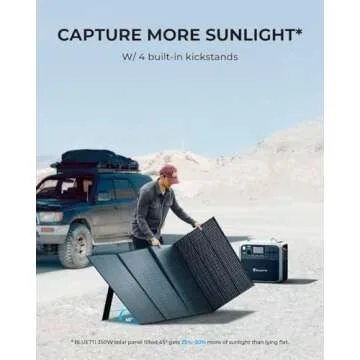 BLUETTI 350W Solar Panel for Portable Power Station AC70 AC180 AC240 AC200L Elite 200 V2 AC300&B300K AC500&B300K, Foldable Solar Charger for RV, Camping, Power Outage