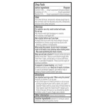 Amazon Basics Chest Rub Cough Suppressant and Topical Analgesic Ointment, 3.53 Ounce