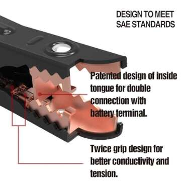 CARTMAN 4 Gauge 20 Feet Jumper Cables Automotive Booster Cables with Carry Bag for Car SUV and Pickup Trucks