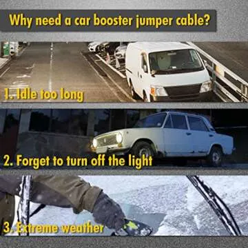 CARTMAN 4 Gauge 20 Feet Jumper Cables Automotive Booster Cables with Carry Bag for Car SUV and Pickup Trucks