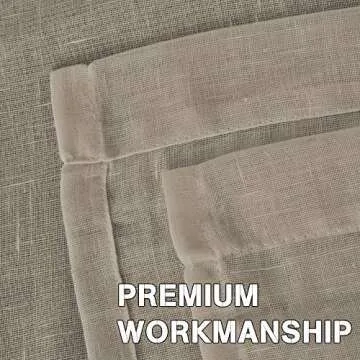 H.VERSAILTEX Natural Linen Curtains Soft Linen Semi Sheer Curtains for Living Room Window Privacy Translucent Ultra Elegant Linen Textured Drapes for Bedroom (52 by 96 Inch, Set of 2, Taupe)