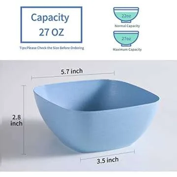 JH JIEMEI HOME Unbreakable Cereal Bowl Set of 9