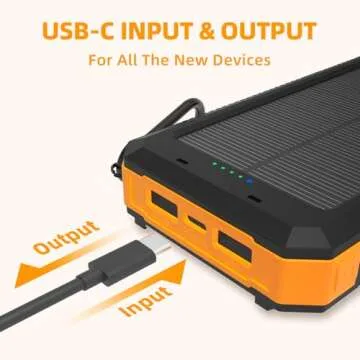 Durecopow Portable Solar Charger 20,000mAh for Outdoors
