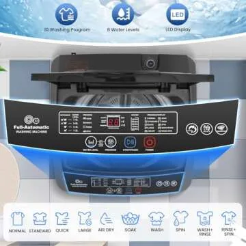 Nictemaw 17.8Lbs Full Automatic Portable Washing Machine