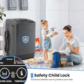 Nictemaw 17.8Lbs Full Automatic Portable Washing Machine