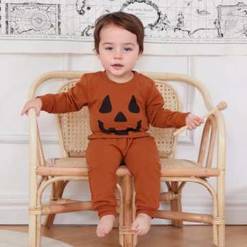 Cute Baby Boy Halloween Outfit for Infant 12-18 Months