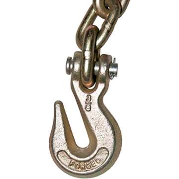 ZASTION 3/8" 20' G70 Heavy Duty Tow Chain Tie Down with Clevis Hooks