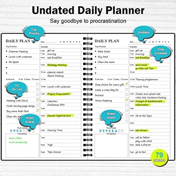 Daily Planner with Hourly Schedules for Goals