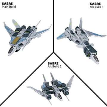 Snap Ships — Sabre XF-23 Interceptor — Construction Toy for Custom Building and Battle Play — Ages 8+
