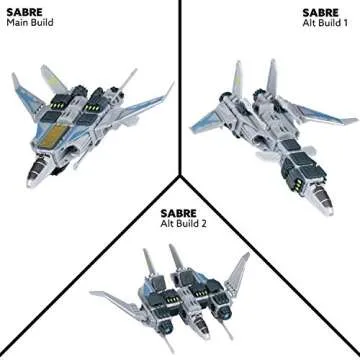 Snap Ships — Sabre XF-23 Interceptor — Construction Toy for Custom Building and Battle Play — Ages 8+