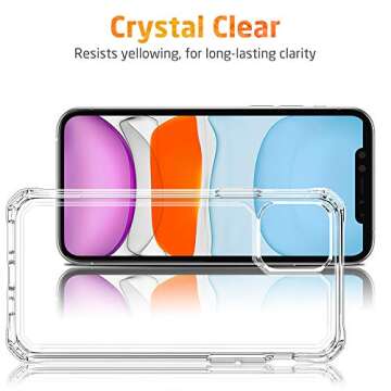 ESR for iPhone 11 Case, iPhone 11 Case Clear, Military-Grade Protection, Shock-Absorbing Corners, Scratch- and Yellowing-Resistant Hard Back, Phone Case for iPhone 11, Air Armor Case, Clear