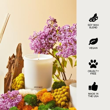Apotheke Luxury Scented Candles for Home, White Vetiver - Aromatherapy Jar Candle with Soy Wax Blend