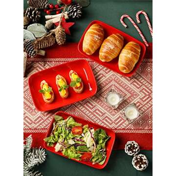 Sweese Rectangular Salad Plates for Elegant Dining