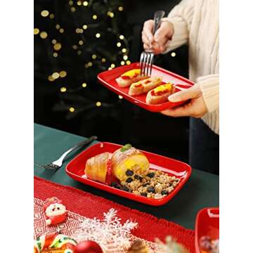 Sweese Rectangular Salad Plates for Elegant Dining