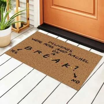 Funny Ross and Rachel Door Mat – 16x24 Inch