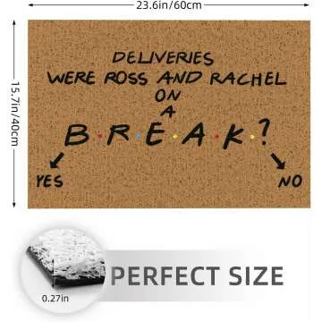 Funny Ross and Rachel Door Mat – 16x24 Inch