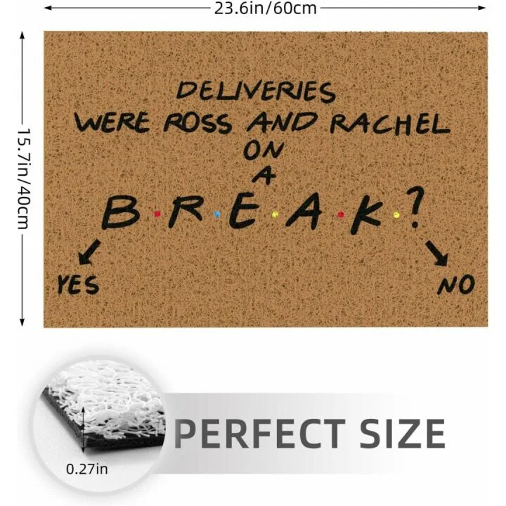 Funny Ross and Rachel Door Mat – 16x24 Inch
