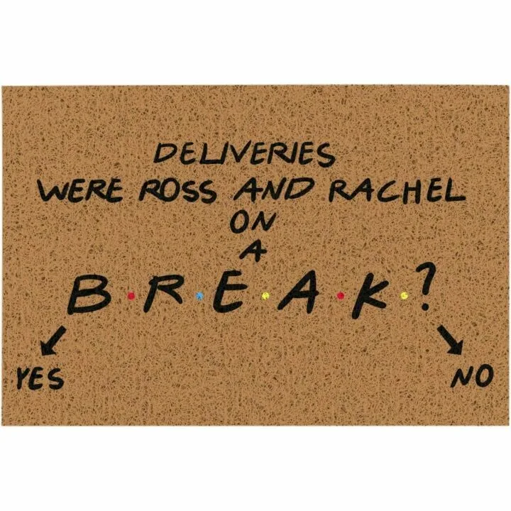 Funny Ross and Rachel Door Mat – 16x24 Inch