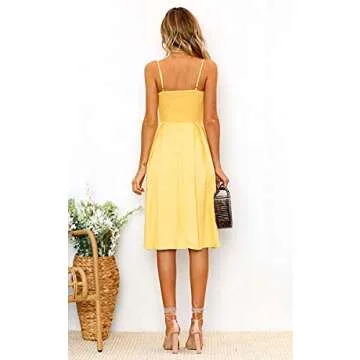 Chic ECOWISH Summer Tie Front Dress for Women