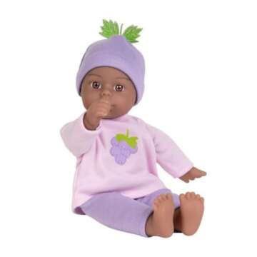 Adora Amazon Exclusive Sweet Babies Collection, 11” Soft and Cuddly Girl Baby Doll | Machine Washable, Birthday Gift For Ages 1+ - Baby Girl Grape