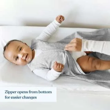 HALO SleepSack, 100% Cotton Wearable Blanket, Swaddle Transition Sleeping Bag, TOG 0.5, Llama Sand, Size Medium, 6-12 Months