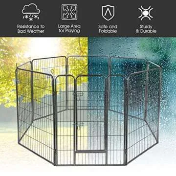 Durable 16 Panel Pet Playpen for Dogs and Cats