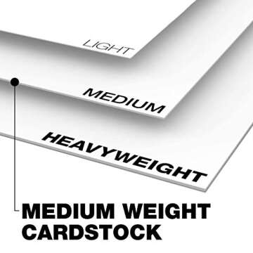 Springhill White 8.5” x 11” Cardstock Paper, 80lb Vellum Bristol, 175gsm – Premium Medium Weight Cardstock, Vellum Printer Paper with Textured Finish – 016200R, 250 Sheets (1 Ream)