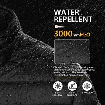 Men's Packable Puffer Jacket for Hiking and Skiing